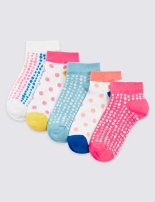 5 Pairs of Trainer Liner Socks with Freshfeet&trade; &#40;3-14 Years&#41;